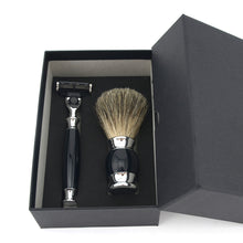 Shaving Set 3 Layers Safety Blade Razor and Pure Badger Hair Shave Brush + Free Gift Box