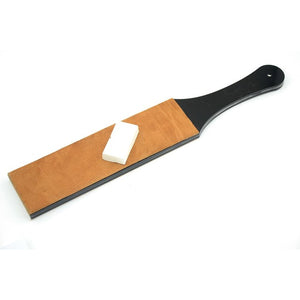 2 Sided Leather Sharpening Strop for Straight Razor with Polishing Paste